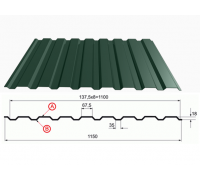 Профнастил зеленый оцинкованный  RAL 6005 С-20