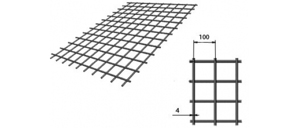 Сетка сварная (дорожная) 100х100х4мм 1,5х2м купить с доставкой в Газопроводске