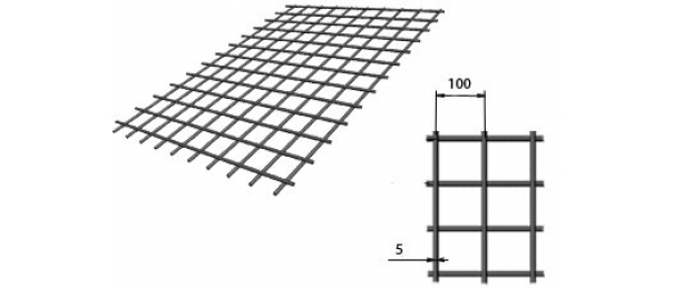 Сетка сварная (дорожная) 100х100х5мм 1,5х2м купить с доставкой в Газопроводске